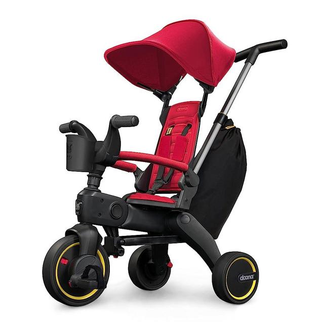 Doona Liki Trike S3 - Premium Foldable Trike for Toddlers, Toddler Tricycle Stroller, Push and Fold Doona Tricycle for Ages 10 Months to 3 Years, Flame Red