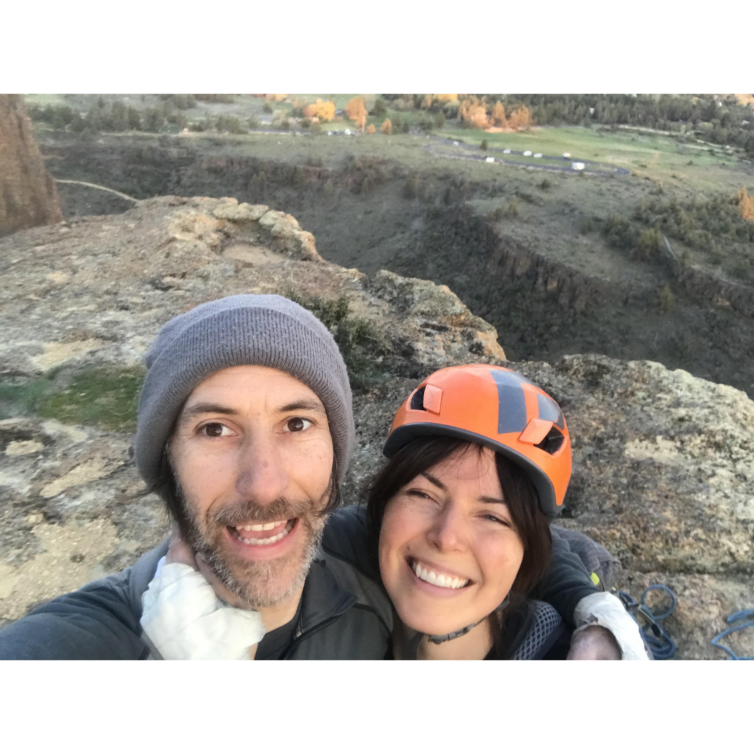 On top of Zebra Zion, Smith Rock Oregon.