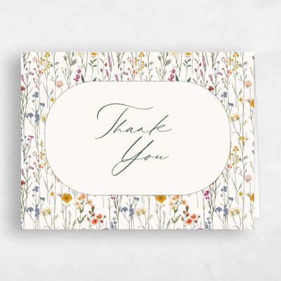 Beige Wedding Thank You - Agave Landscape