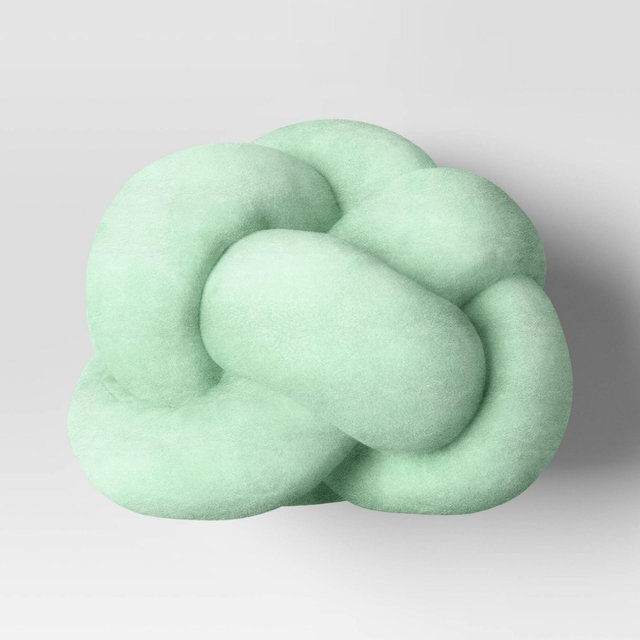 Shaped Knot Pillow Light Green - Room Essentials™
