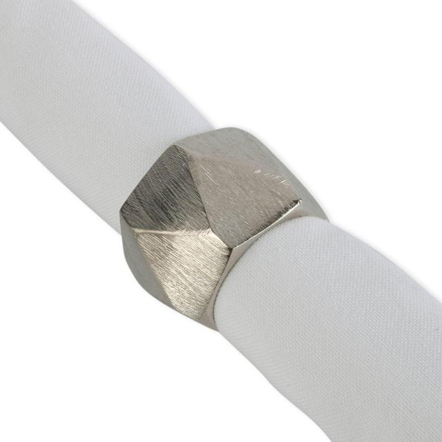 DII Triangle Band Napkin Rings in Silver (Set of 6)