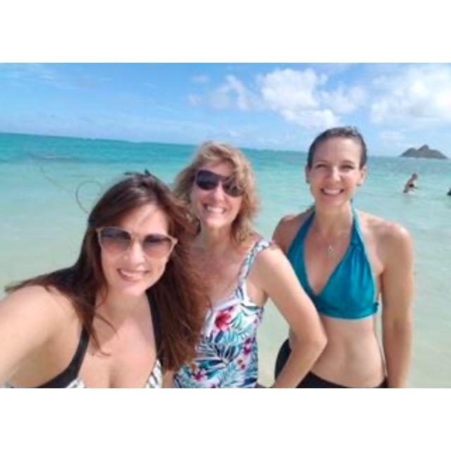 On the beach in Hawaii