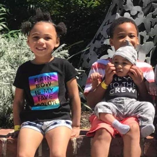 In this welcoming photo, we have the Bride and Groom's Lovely Little Ones. Jermaine Jr, The Ring Barrel. Mainey'Mari, The Flower Girl. And, Last but not Least, Tremaine Lee. Their Pride and Joy!