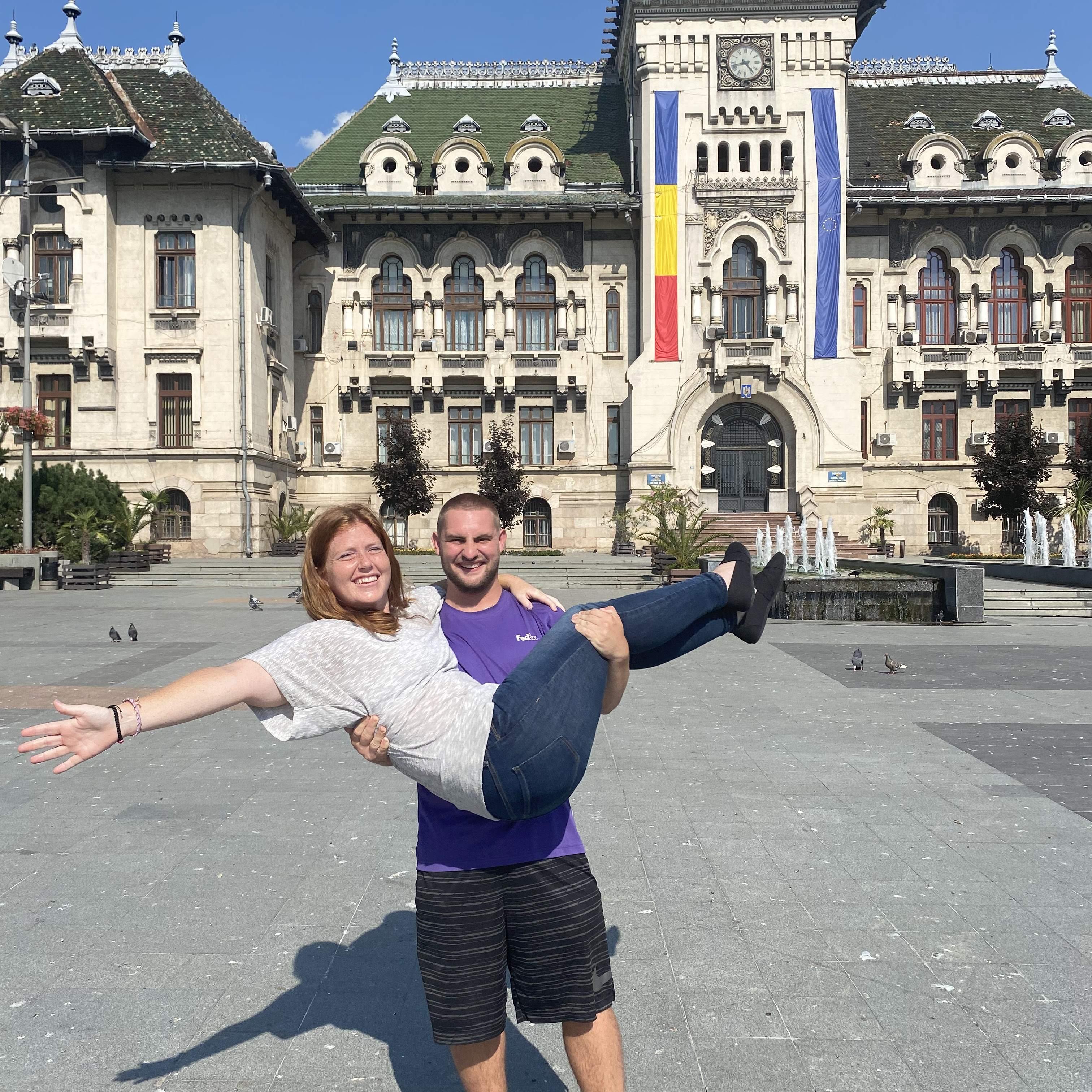This was halfway through the race, in Romania!