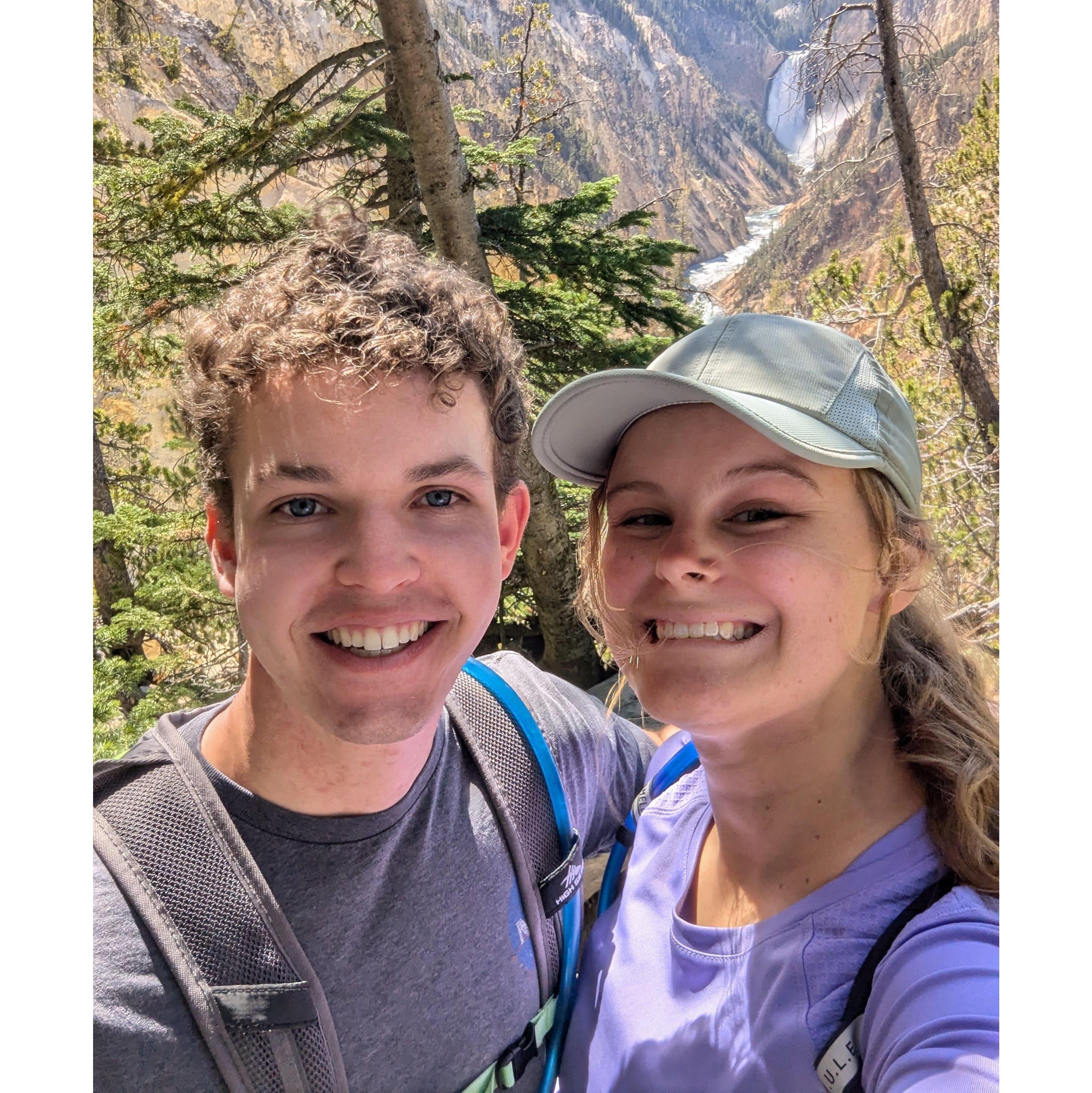 Not the only photo taken in Yellowstone, but somehow the only one we took together?? (It was early enough in the relationship we didn't realize we had a photographer problem).