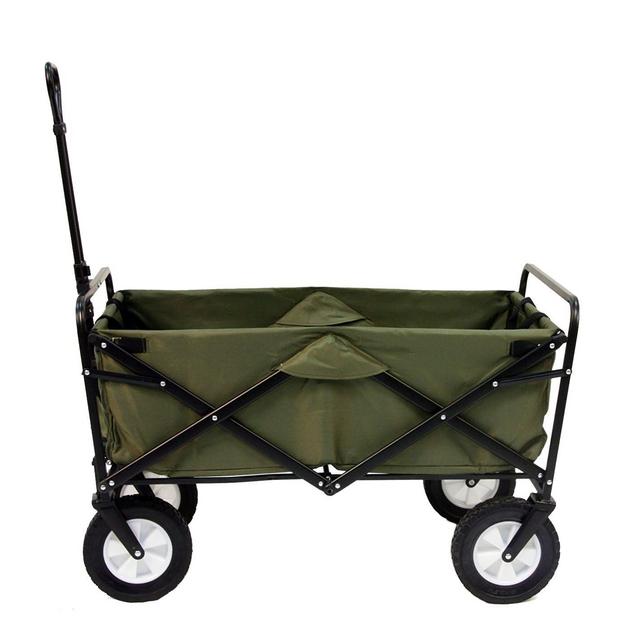 MAC Sports Collapsible Folding Outdoor Utility Wagon, Green