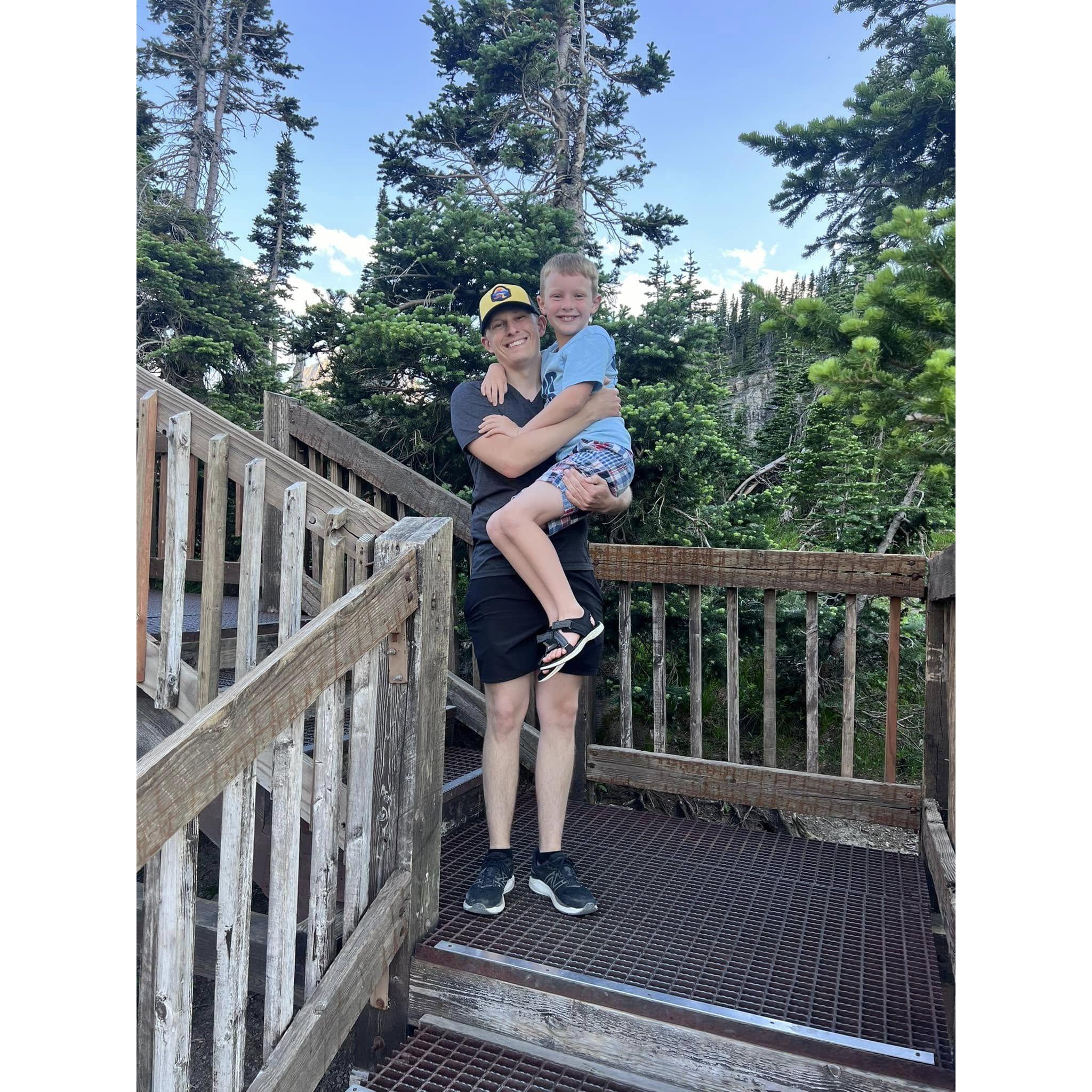 Wyatt and Jonah enjoying the wonders of Glacier, creating memories to last a lifetime.