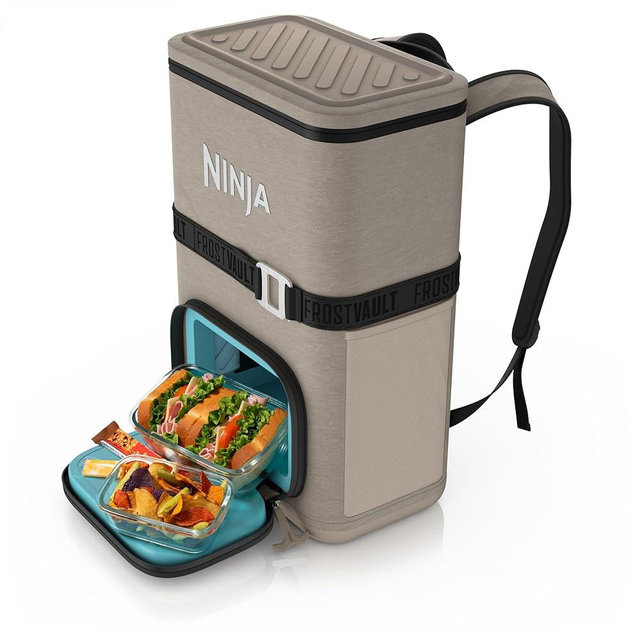 Ninja FrostVault Go 24-Can Backpack Soft Cooler with Cold Dry-Zone Storage
