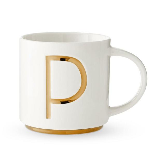 Gold Monogram Mug, P