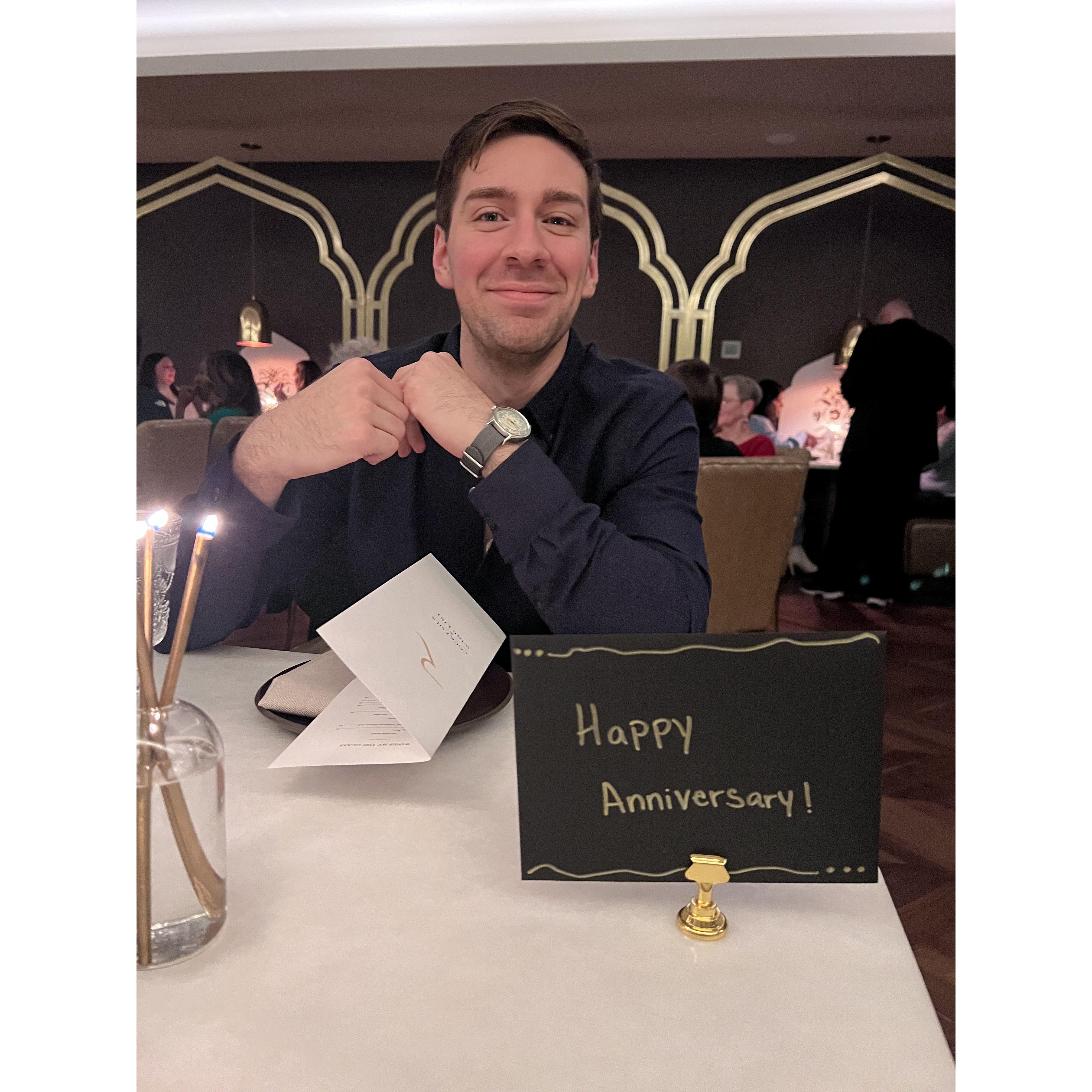 Our "first" anniversary together