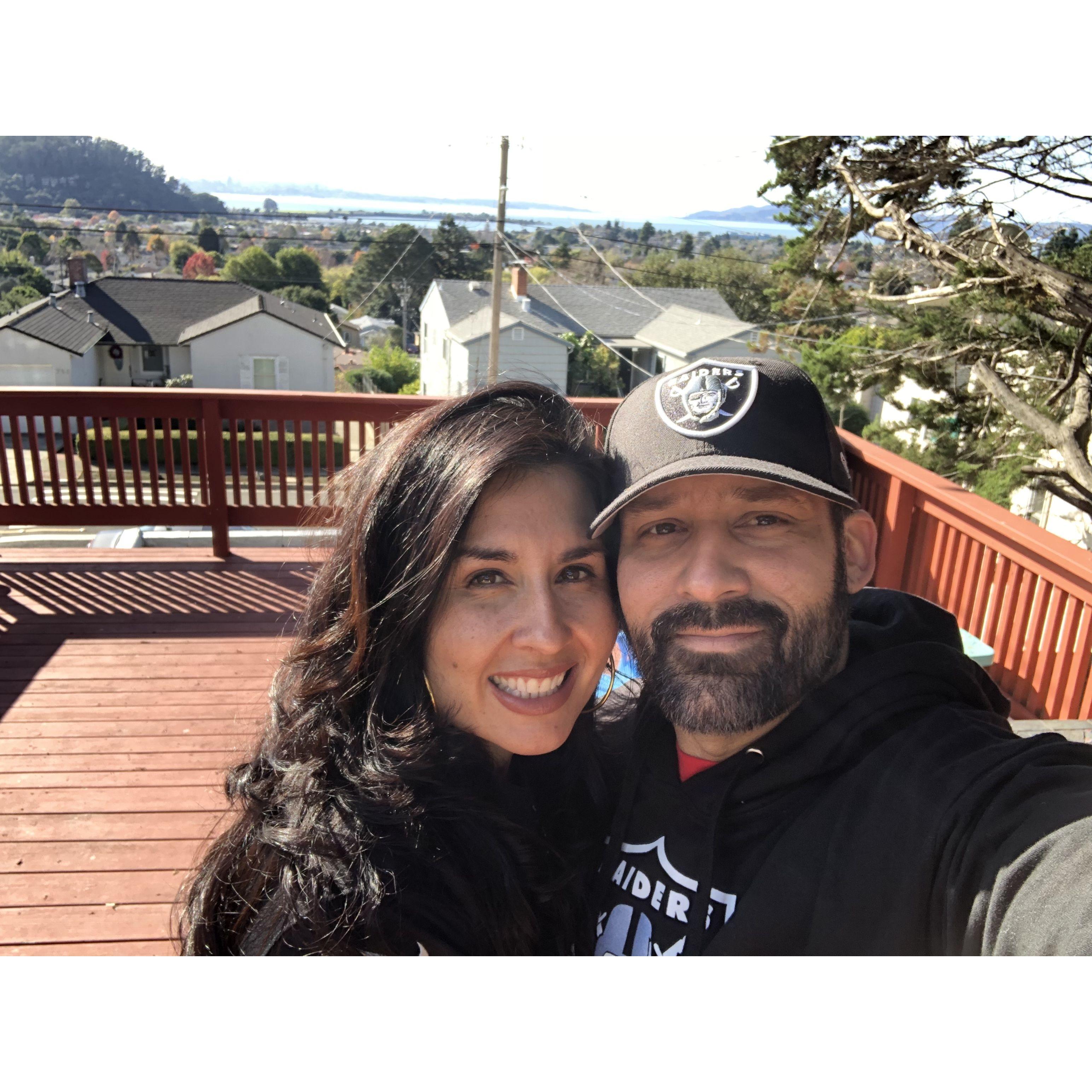 Our first Raider Game together. Thanks Tia Julie!