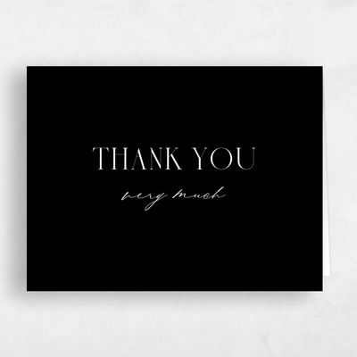Black Wedding Thank You - Portsmouth Landscape