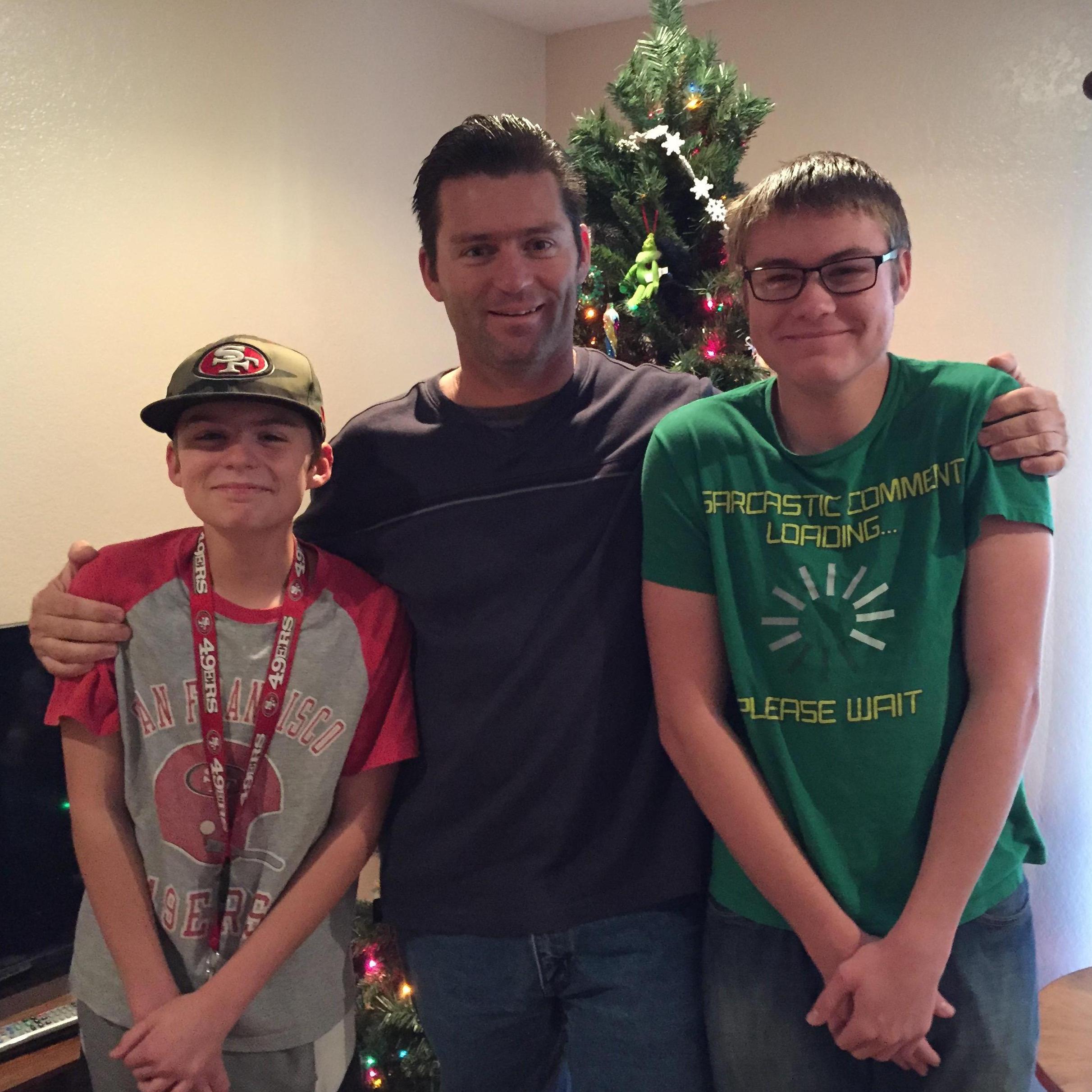 And then, Denise got to meet Brian's boys for the first time. Wow, how they have changed! - Paso Robles, CA - December 20, 2014