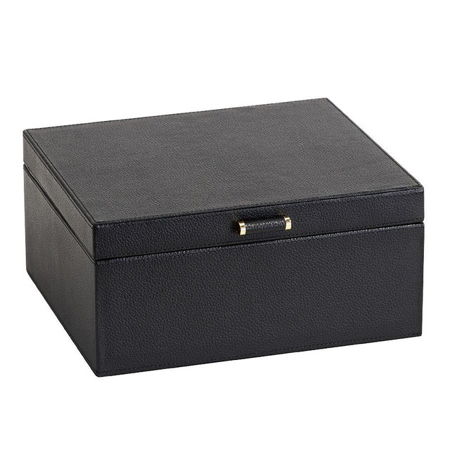 Quinn Jewelry Box, Medium 10" x 8.75", Black, Foil Debossed