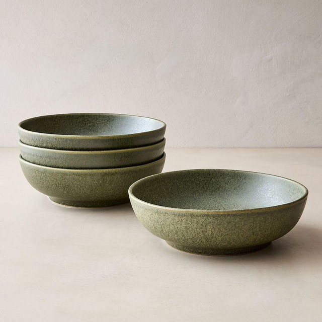 Kanto Stoneware Pasta Bowl Sets - Beige, Set of 4