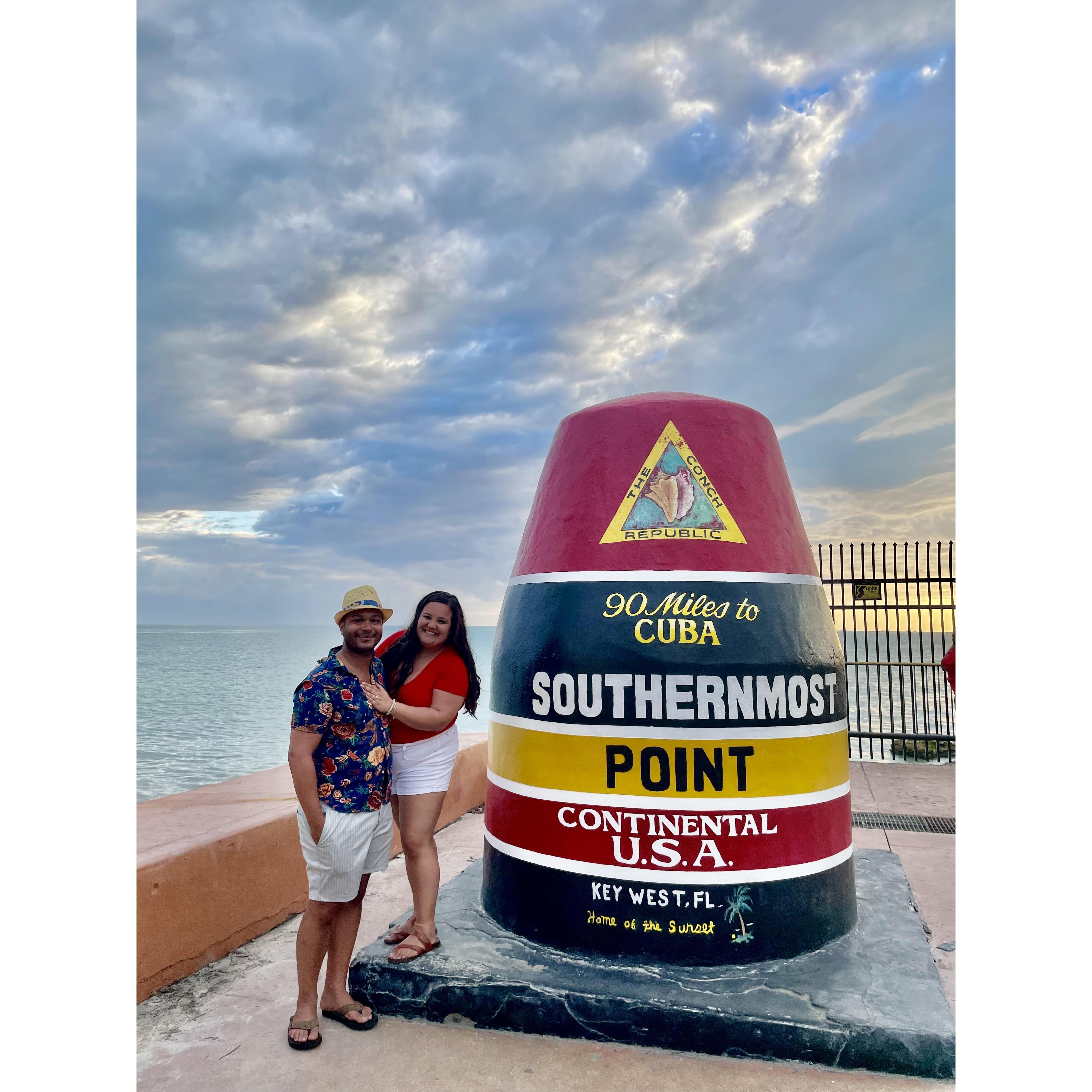 We got engaged on February 17 in Key West, Florida!