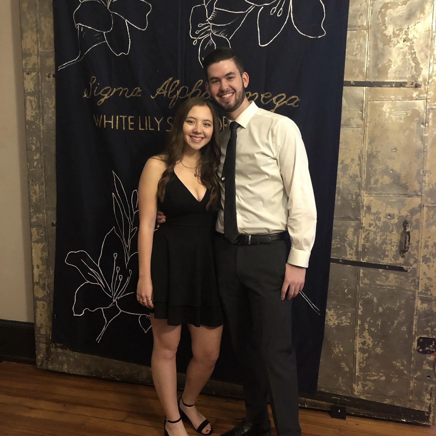 November 2019: Brittany transferred to UGA! Another Sorority semi-formal for them both.