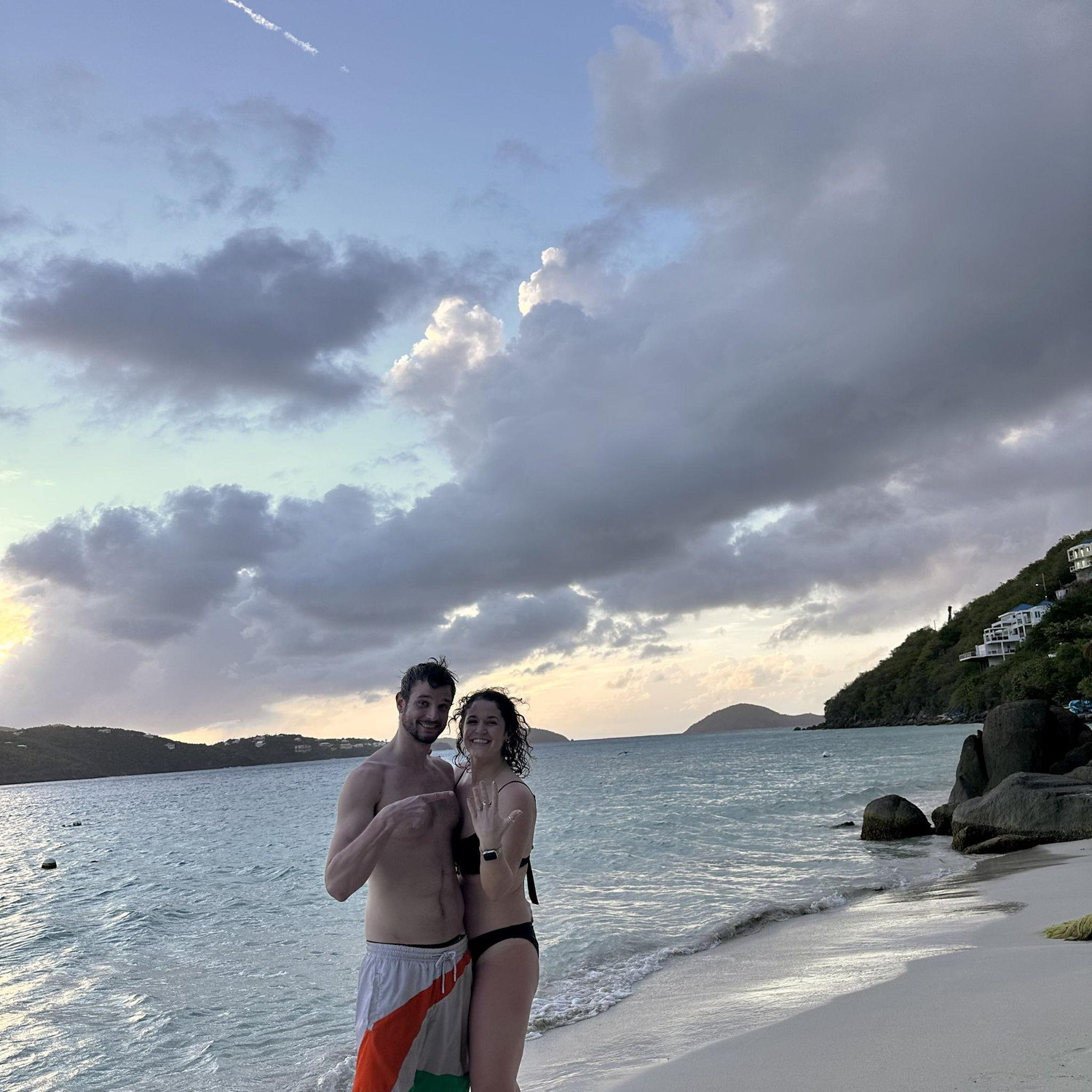 Private little beach where we got engaged in St. Thomas