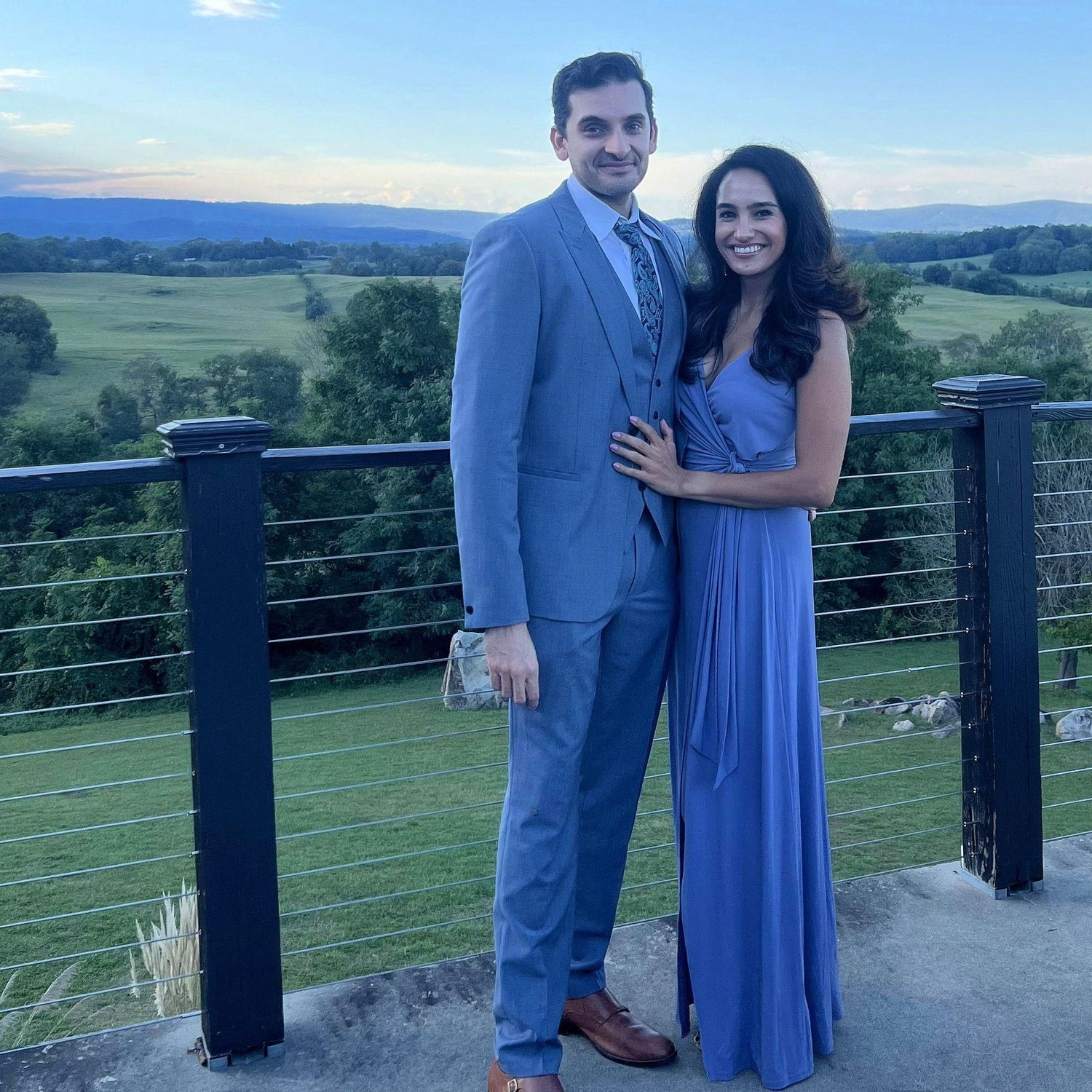 at our friend's wedding