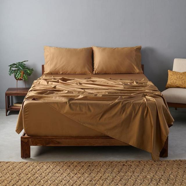 Weddingly CEA Certified 100% Giza Egyptian Cotton Sheets|4 Piece Set|Accredited Gold Seal|Deep Pocket|Extra Long Staple|Sateen Weave|5 Star Luxury|High Fabric Strength,Uniform &Soft| (King,Taupe)