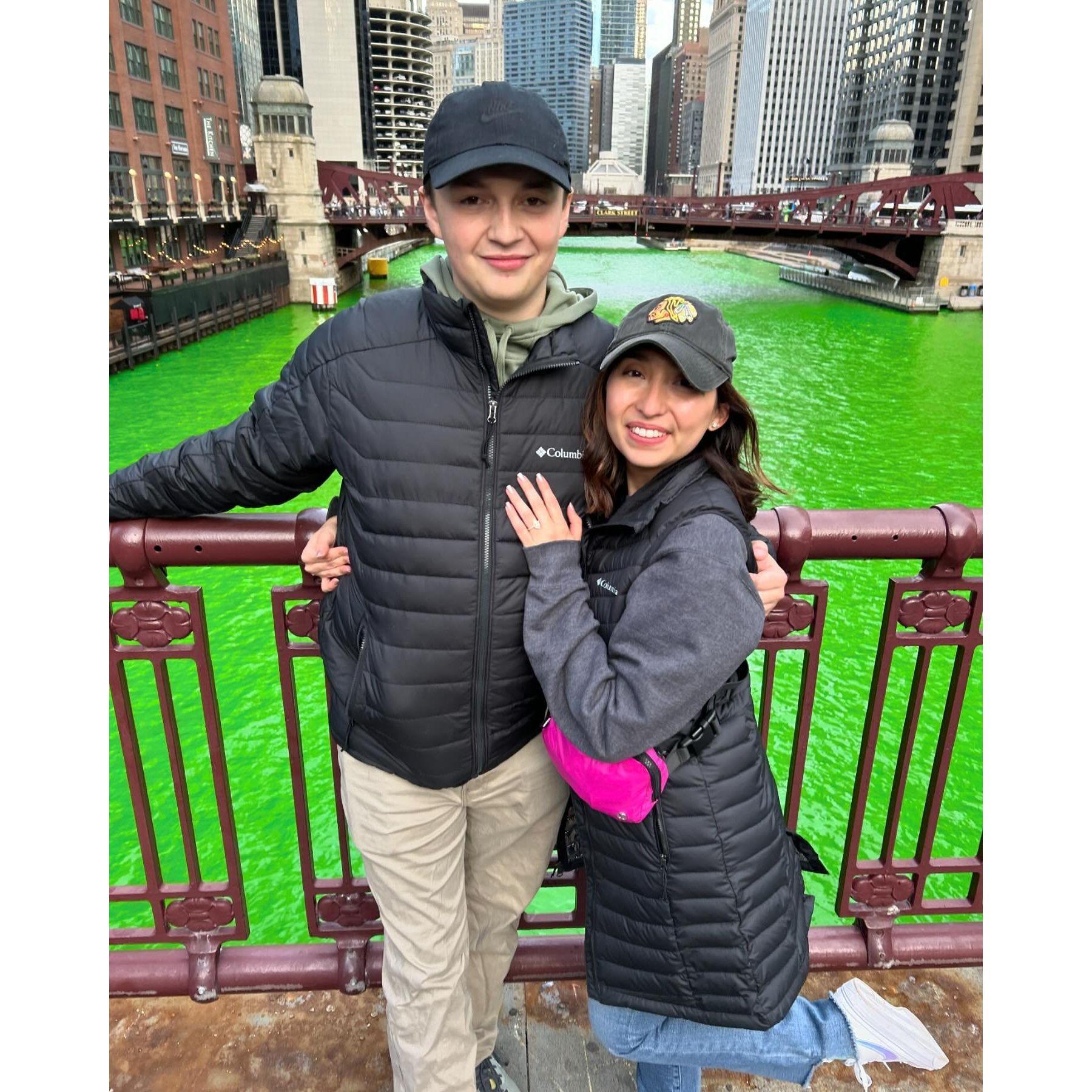 Our first St Patty's day in Chicago
