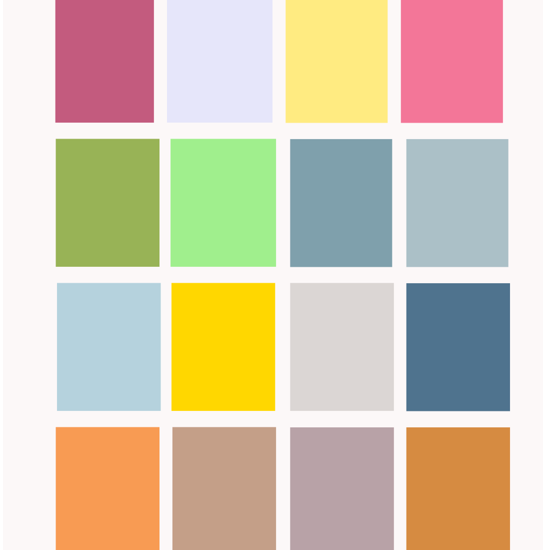Wedding color palette