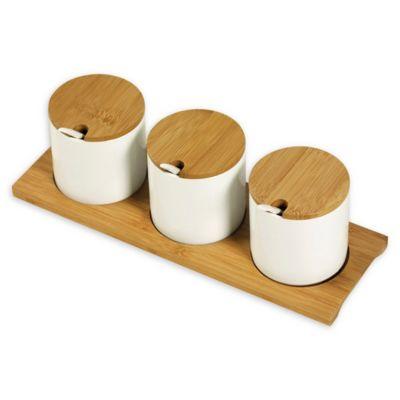 Denmark 10-Piece Condiment Set in Off White