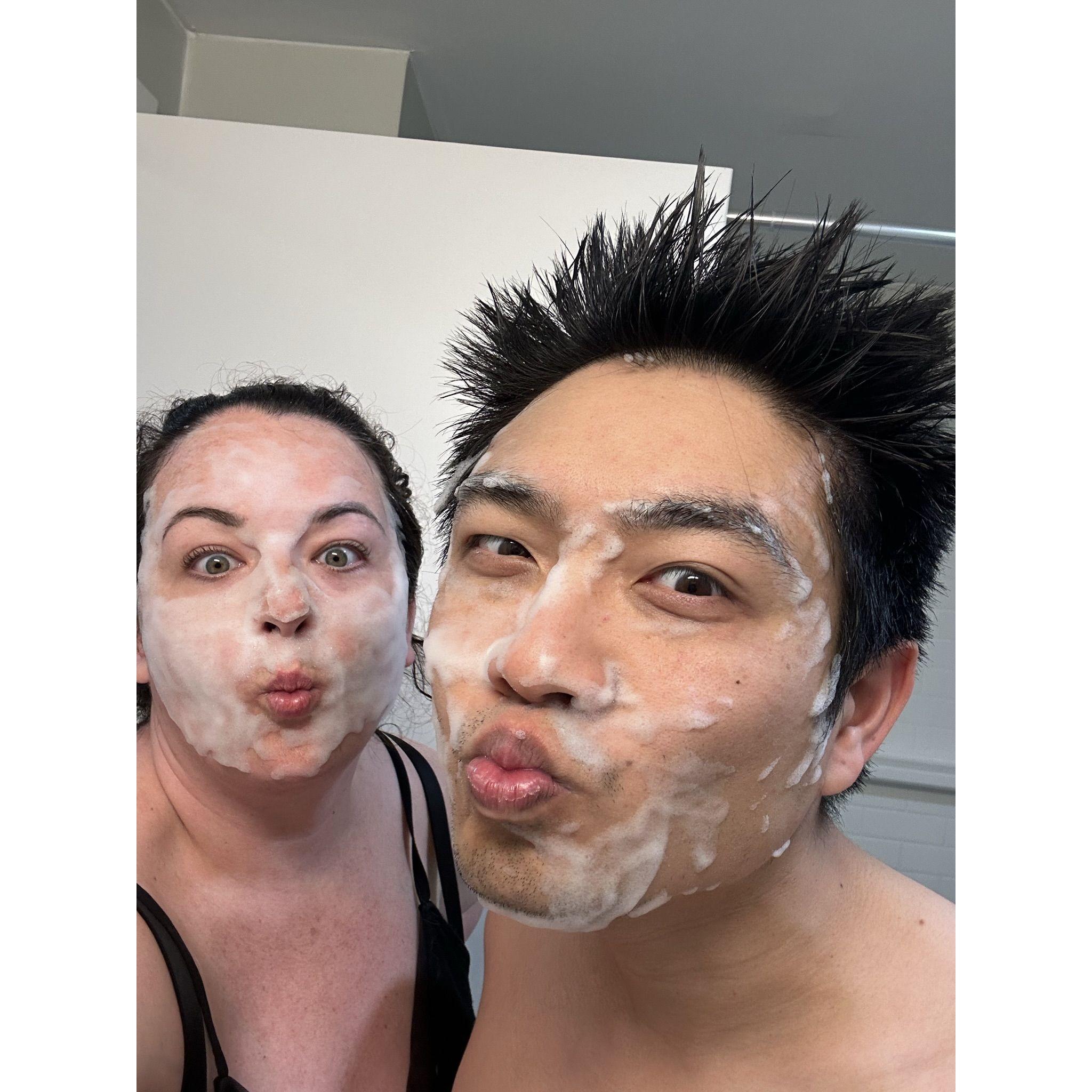 We did facials - this is our best "Blue Steel"