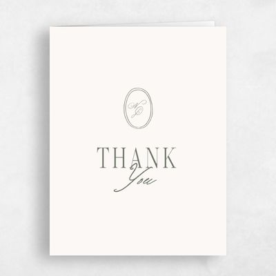 Beige Wedding Thank You - Reece Portrait
