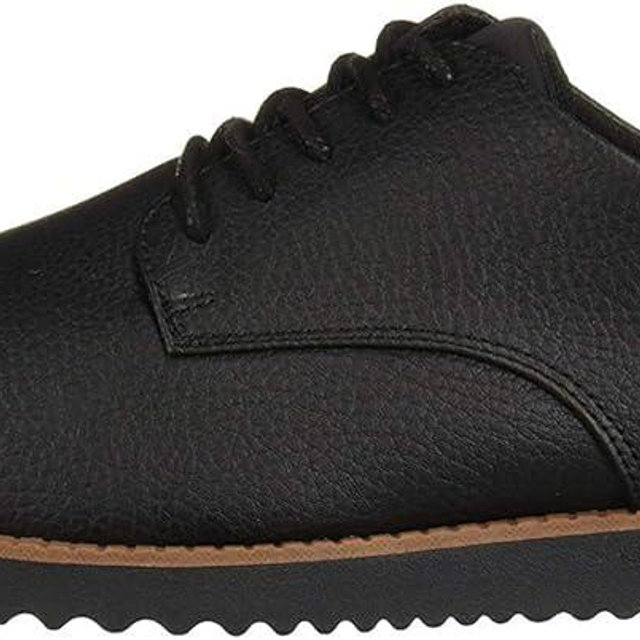 Dr. Scholl's Shoes Men's Sync Plain Toe Dress Casual Oxford, Black/Black Smooth, 10 US