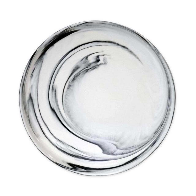 Artisanal Kitchen Supply® Coupe Marbleized Dinner Plate in Black/White