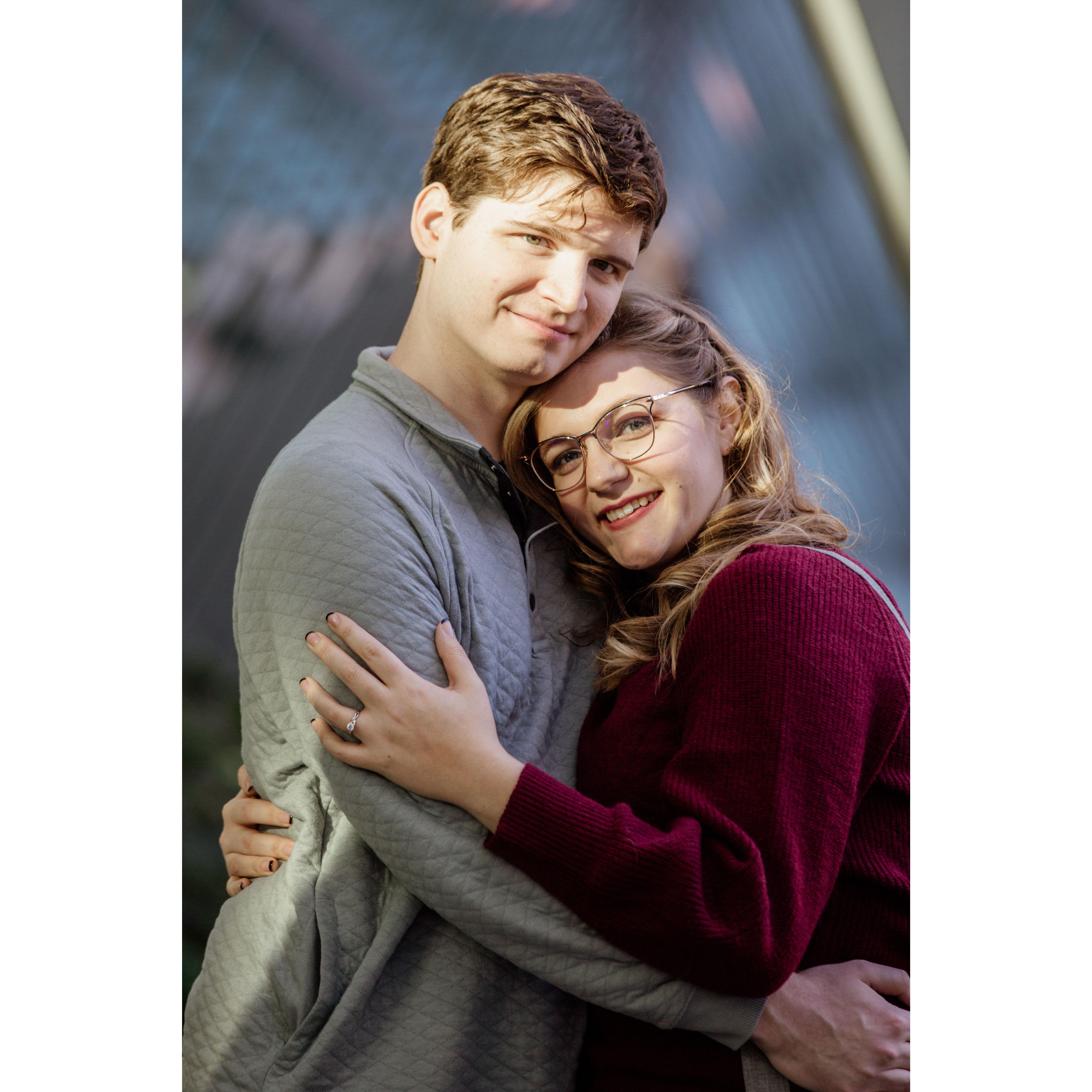 Engagement Photos at the Seattle Public Library