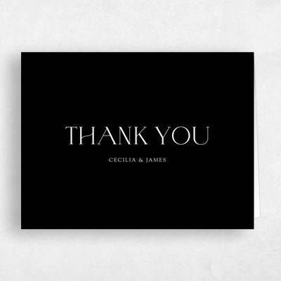 Black Wedding Thank You - Santiago Landscape