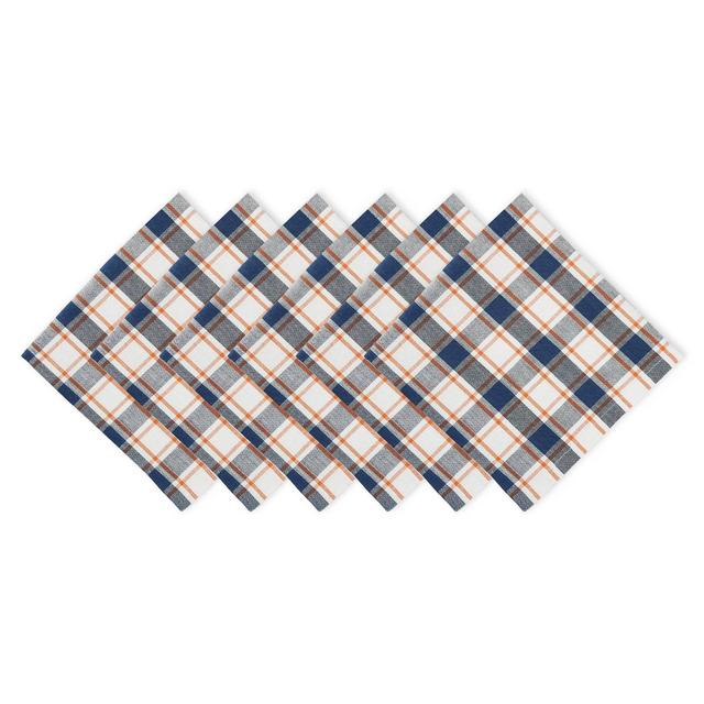 6pk Autumn Farmhouse Plaid Napkins - Design Imports