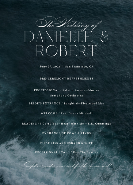 Grandscape | Deepest Teal | Zola Wedding Programs