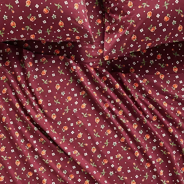 Organic Cotton Percale Printed Sheet Set