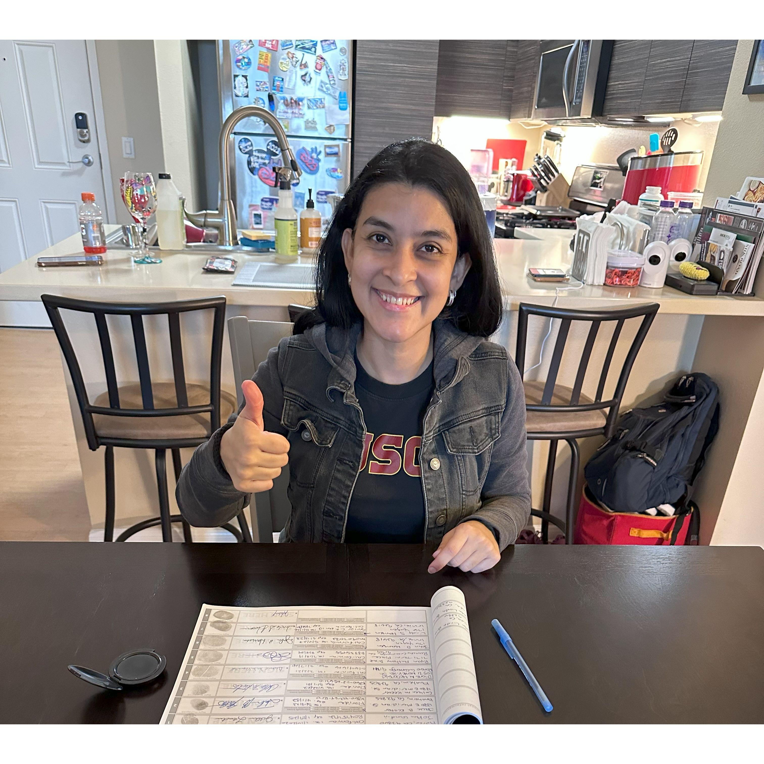 Signing the ppwk for our new house!  Jun 2023