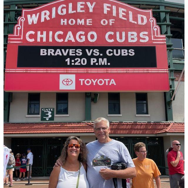 Getting to Chicago and seeing our first game at Wrigley Field.