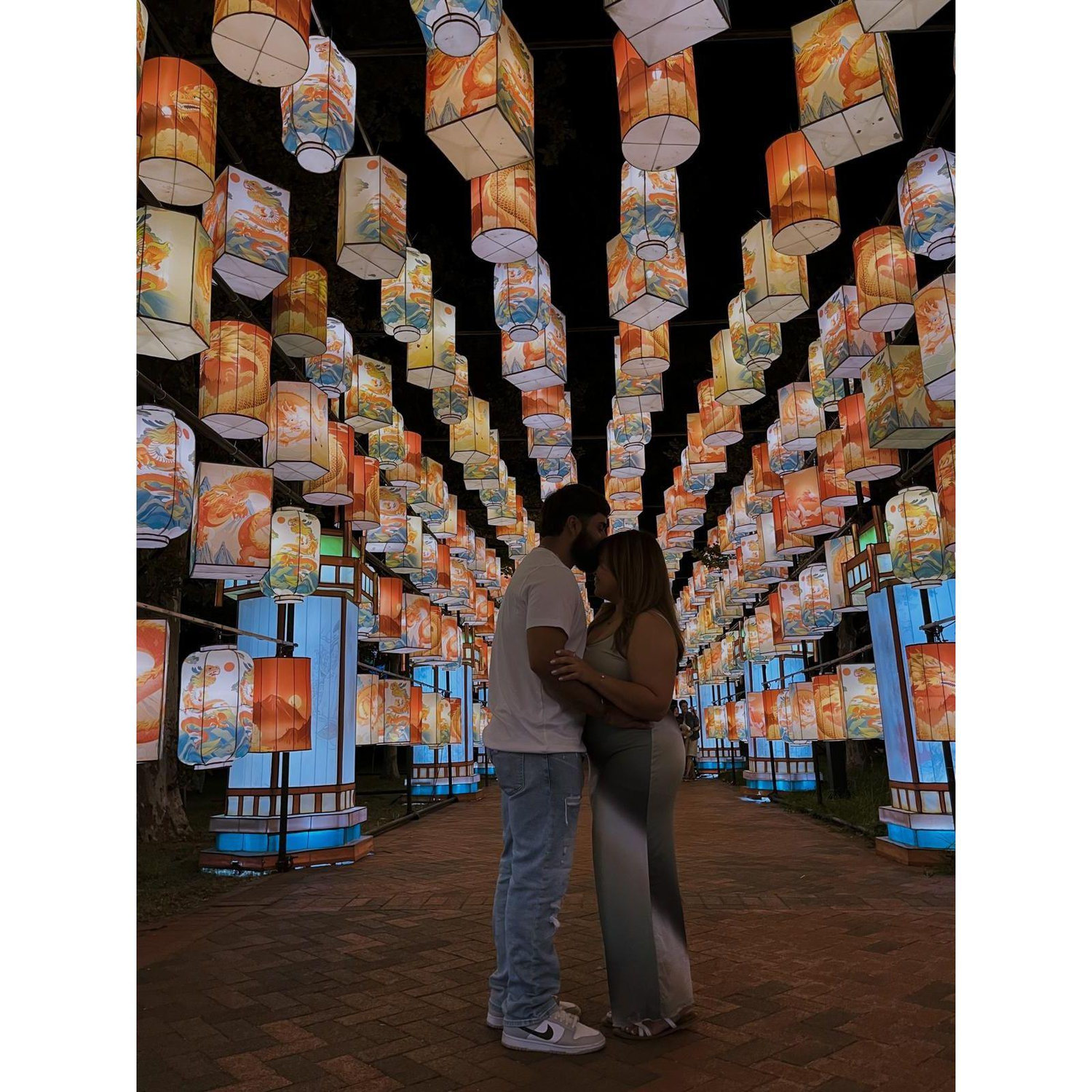 Michael y Cindy cuando fueron al "Chinese Light Festival" en Philadelphia.