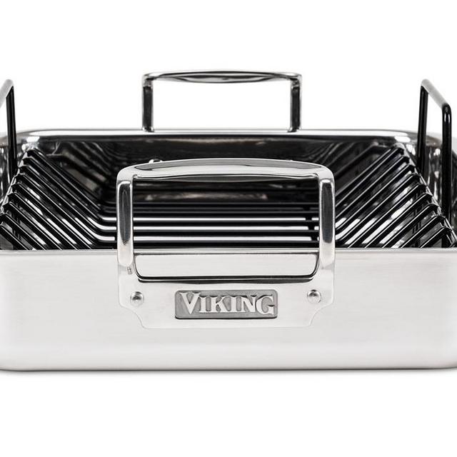 Viking 3-Ply Stainless Steel Roasting Pan 16 Inch x 13 Inch