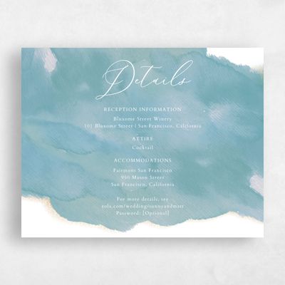 Teal Ocean, Blue Wedding Enclosure - Opaline