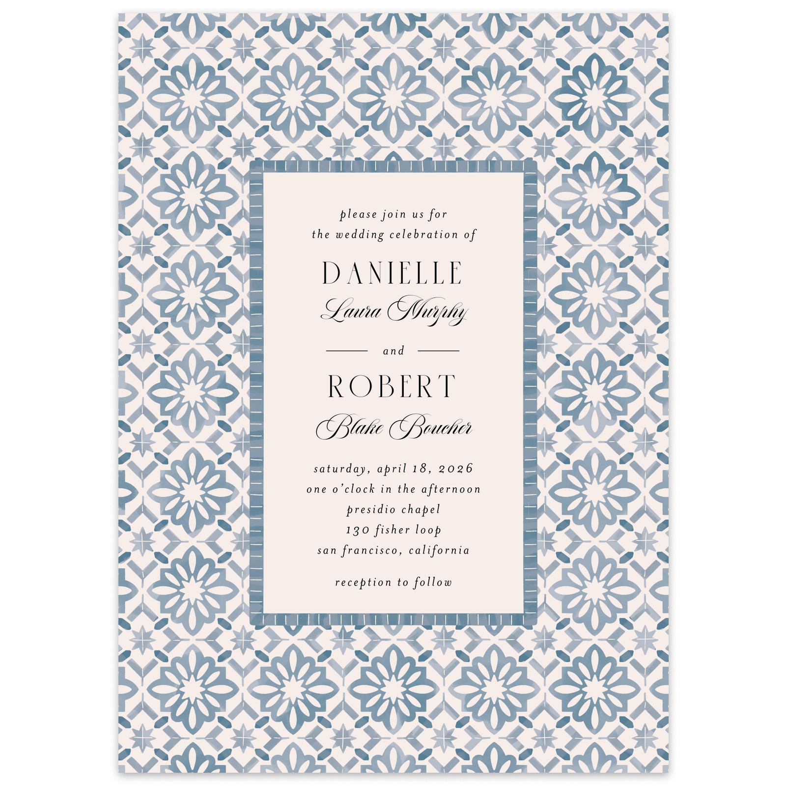 Zola wedding invitations anafi portrait