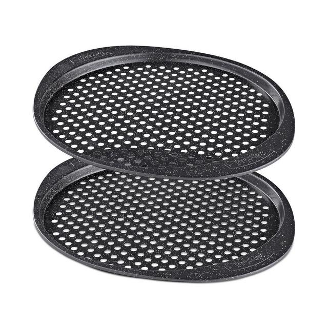 Prestige Stone Quartz 14" Nonstick Pizza Crisper Pans, Set of 2