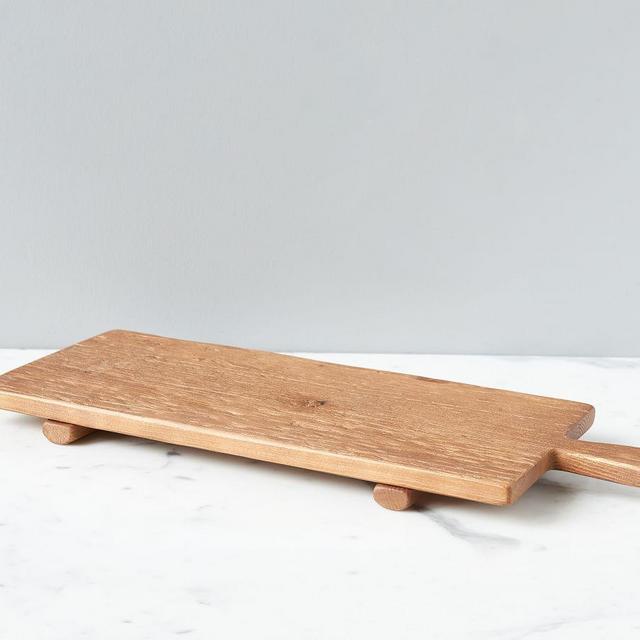 Reclaimed Pine Wood Serving Tray, Large 24"L x 9"W x 2"H - Natural