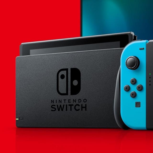 Nintendo Switch with Neon Blue and Neon Red Joy‑Con™