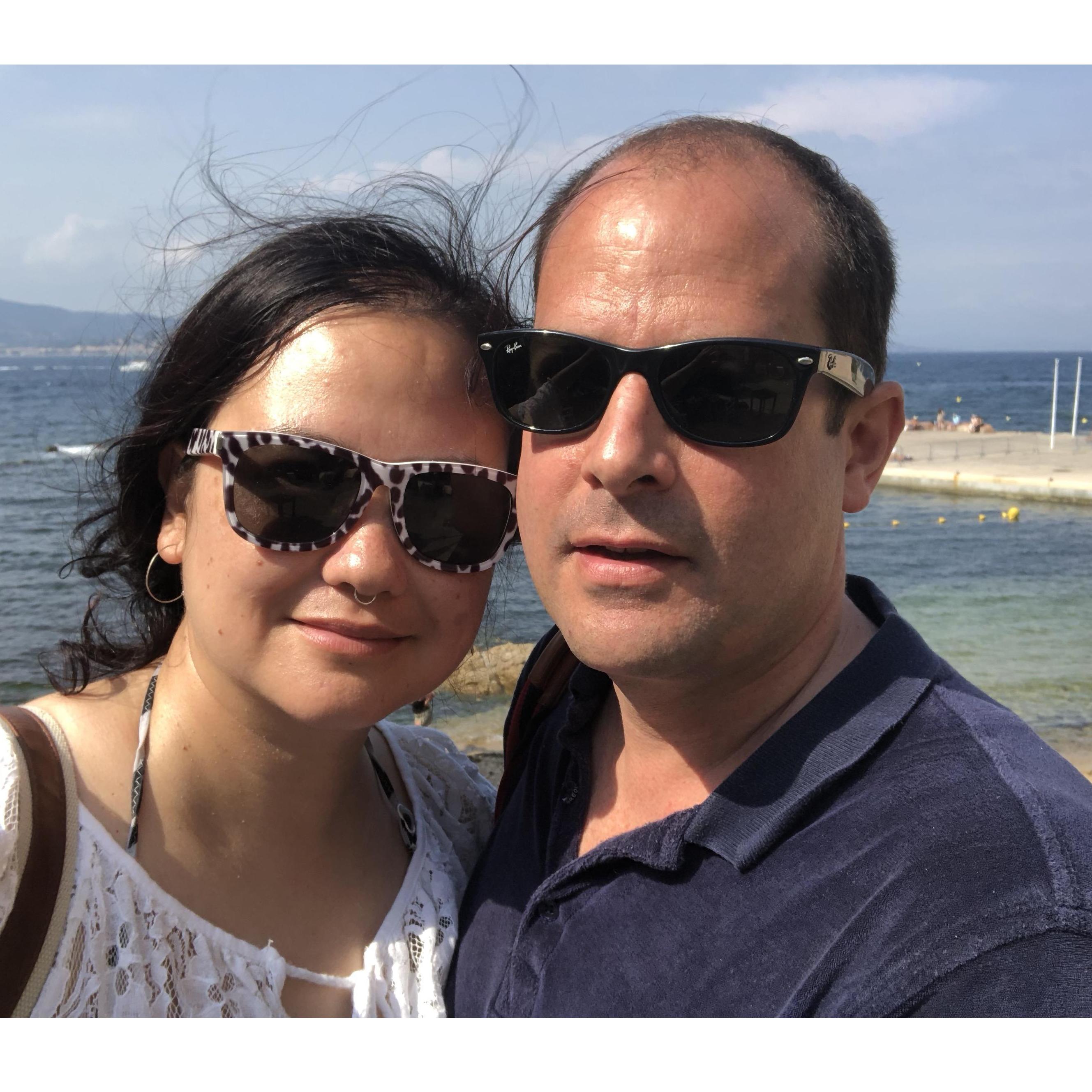 San Tropez, France, June 2018. We were thinking of getting married here but getting TO here would have been difficult. Nous parlons français aussi.