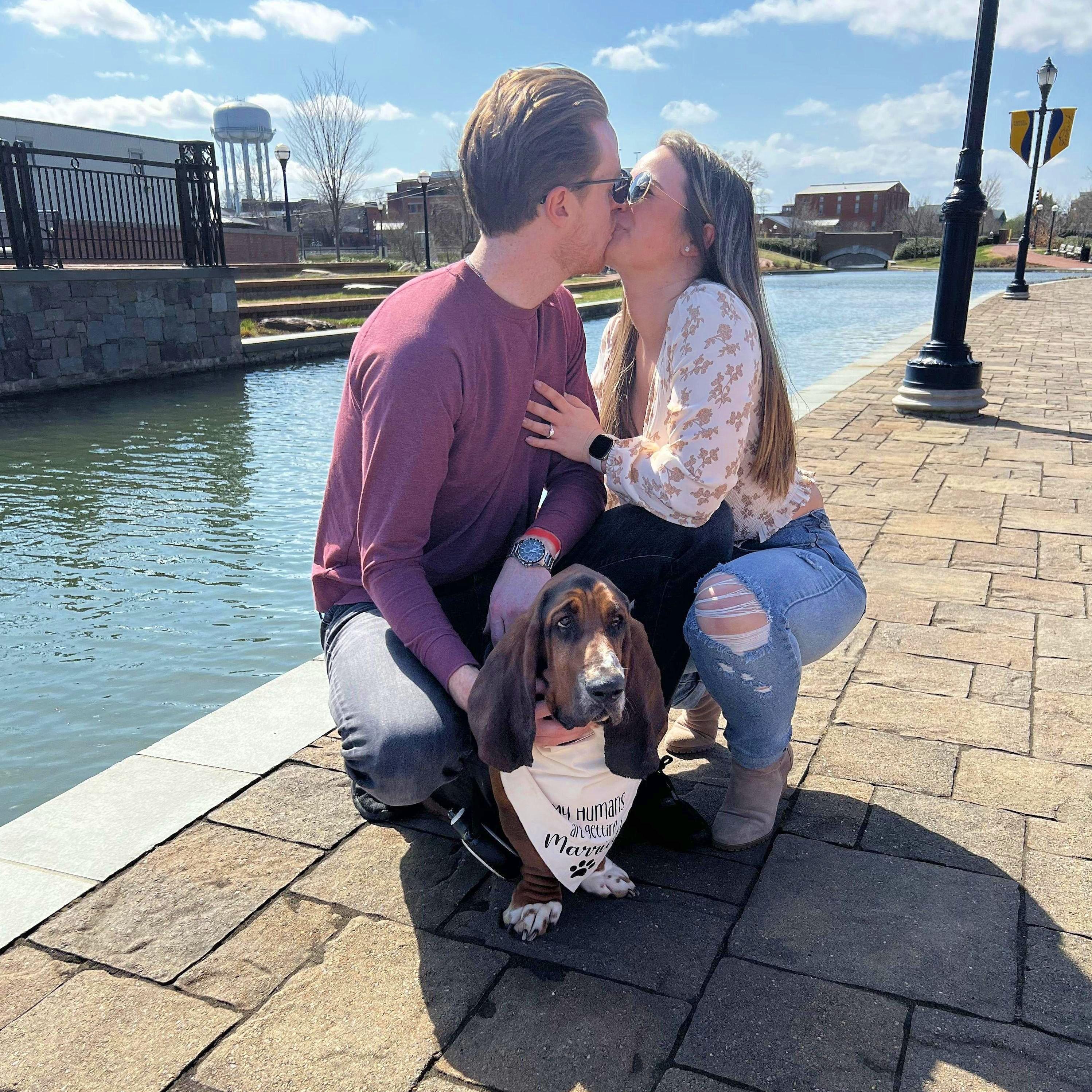 The day of the proposal, on Carrol Creek