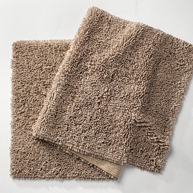 43"x60" Mélange Looped Bath Runner Dark Sand - Casaluna™