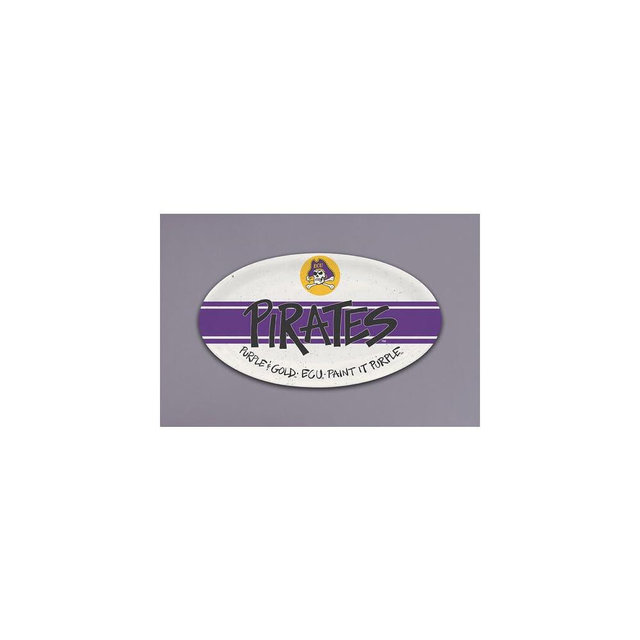 Magnolia East Carolina University Lane Pirates Oval Plate 680g, 12.25-inch Length, Serverware, Kitchen Accessories