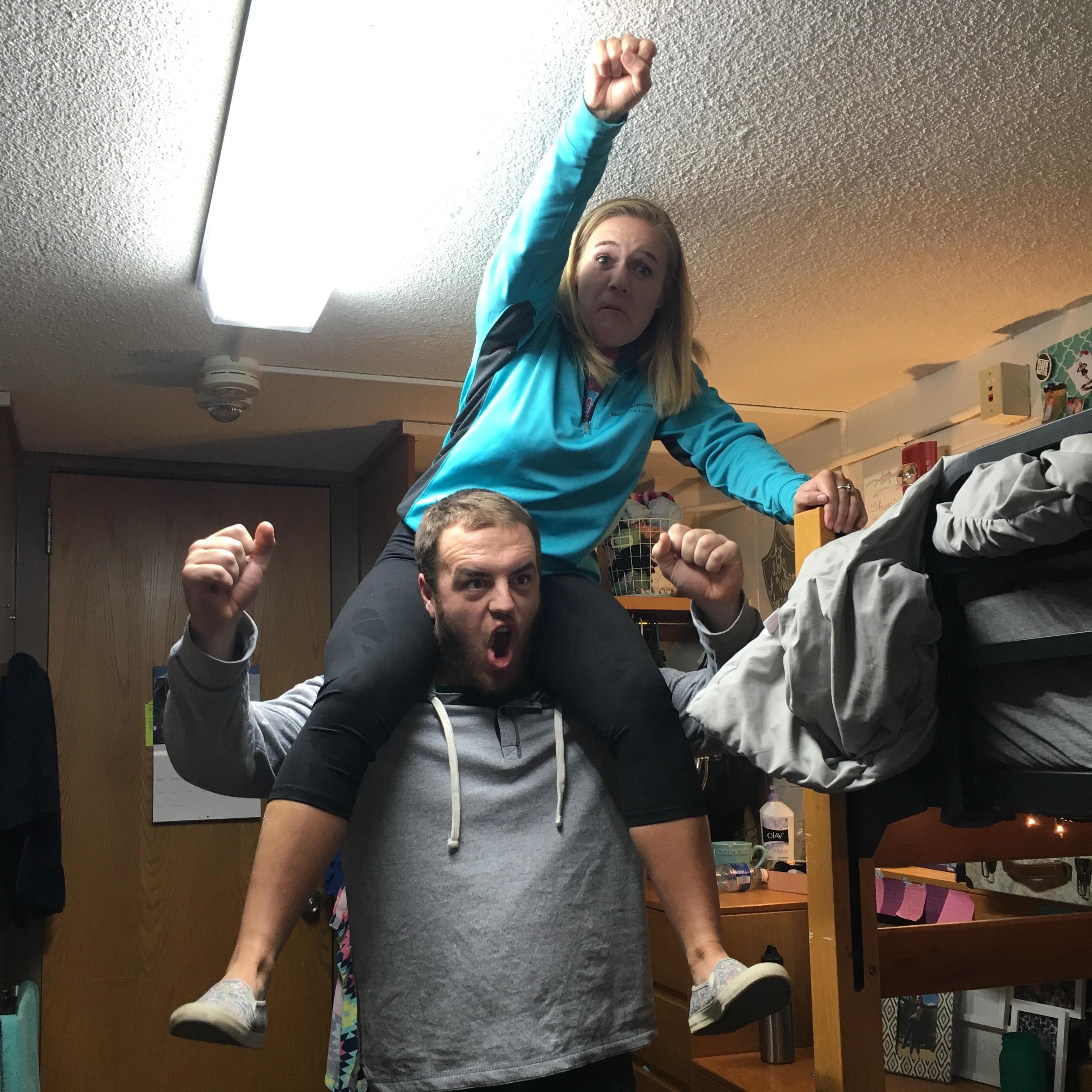 Celebrating our 2 year anniversary during our freshman year of college!